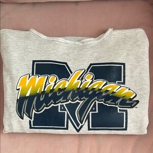 Michigan Logo Gray Sweatshirt